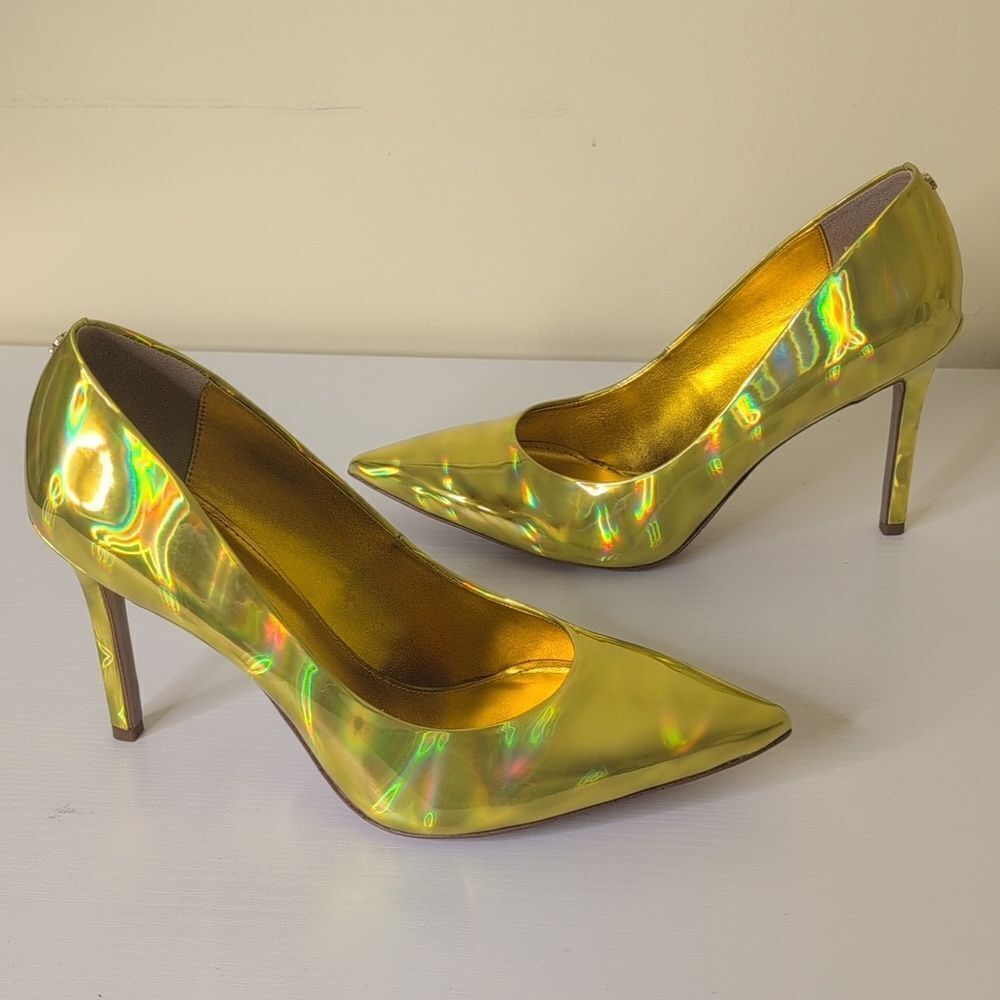 Sam Edelman Size 8 Hazel Heels In Metallic Mimosa, NEW - Picture 10 of 12
